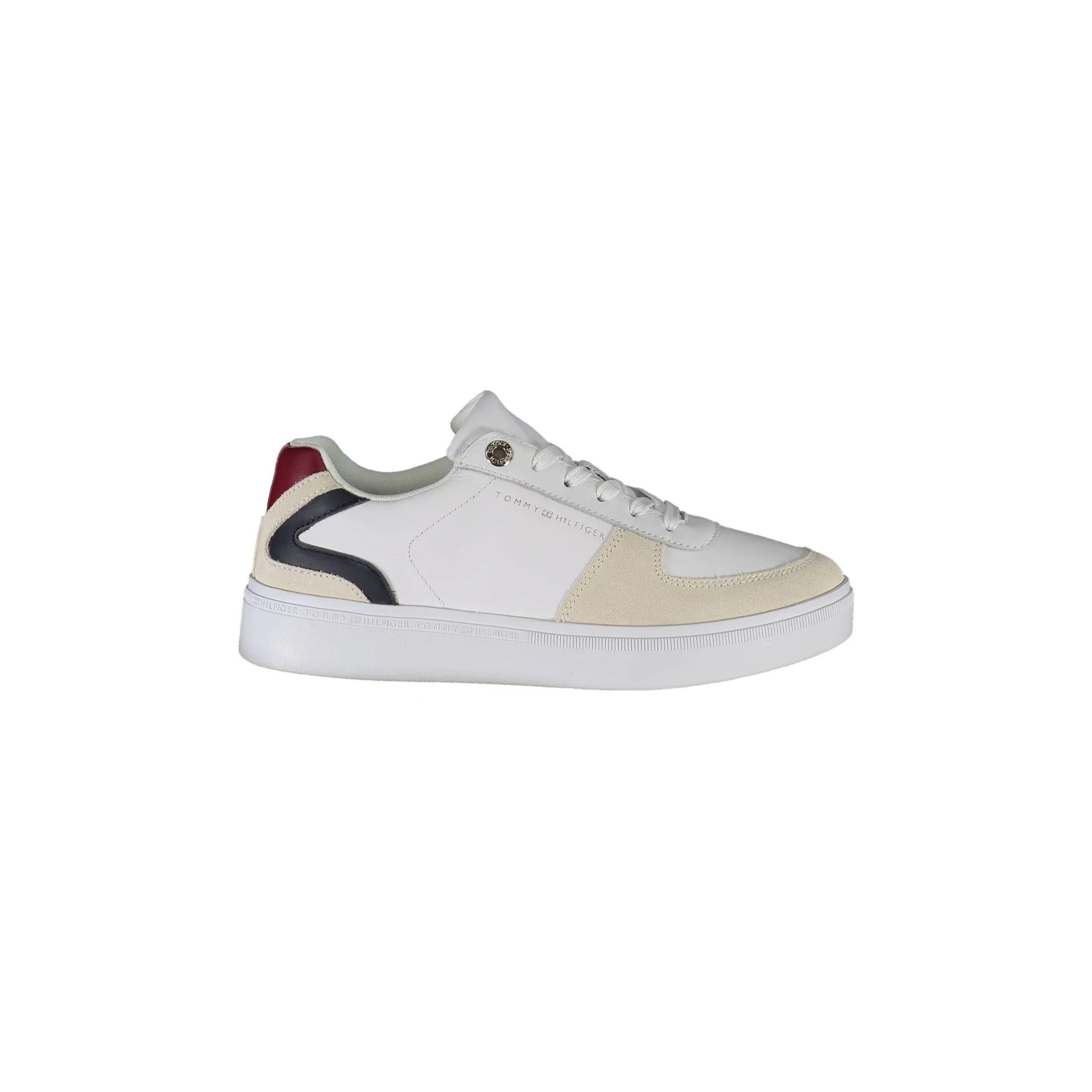 TOMMY HILFIGER Scarpe Sneakers Donna Bianche con Dettagli a Contrasto Bianco - foto prodotto