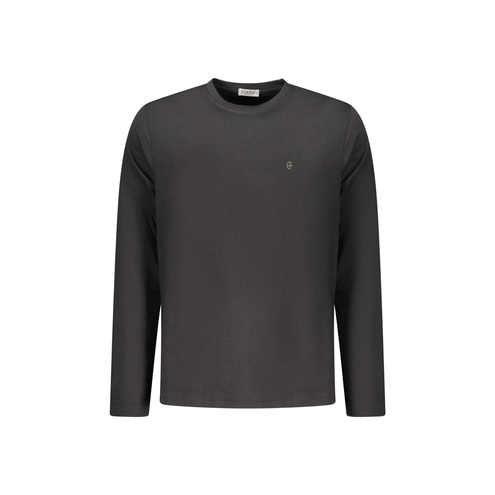 Coveri Moving T-Shirt Maniche Lunghe Uomo Nera Ricamo Nero - foto prodotto