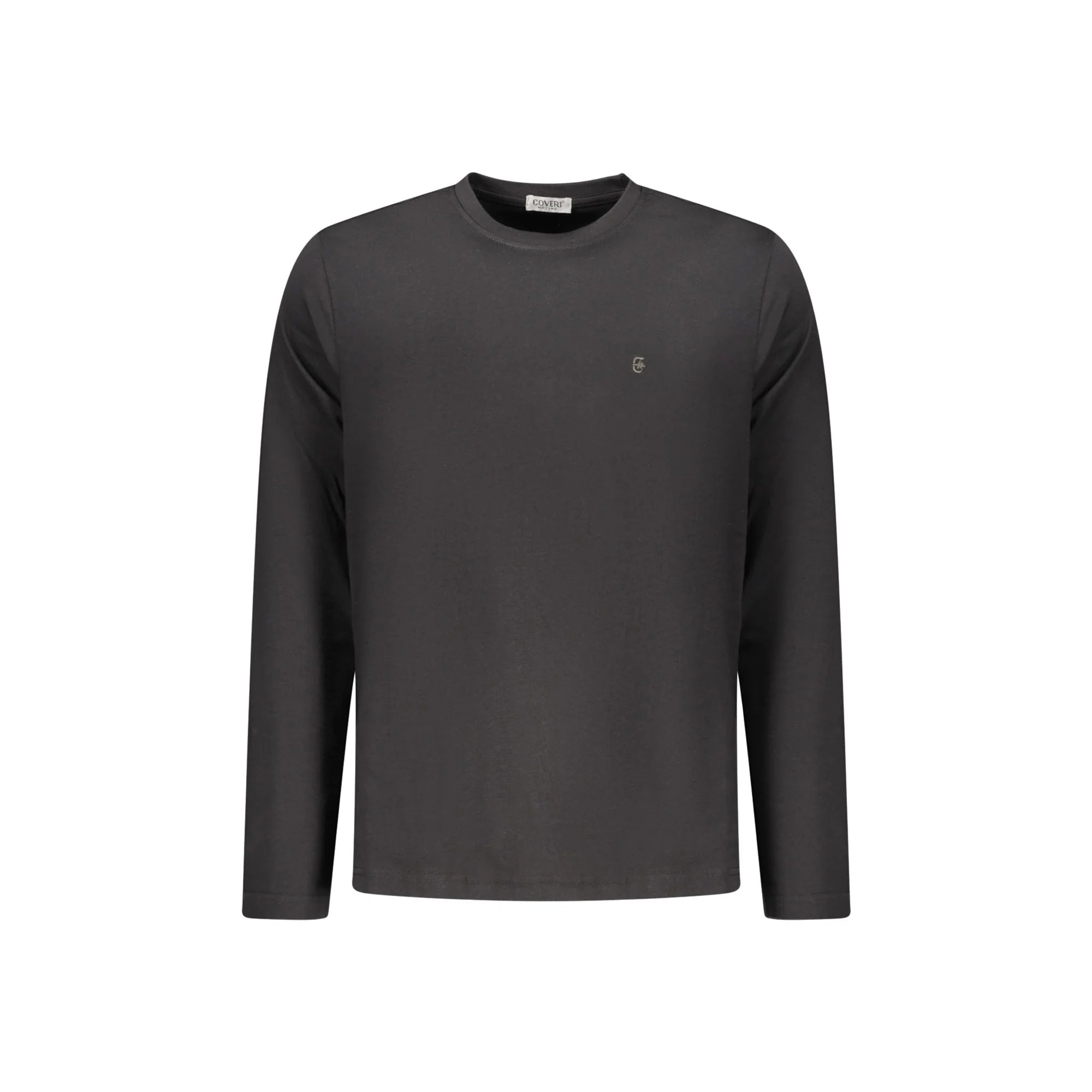 Coveri Moving T-Shirt Maniche Lunghe Uomo Nera Ricamo Nero - foto prodotto
