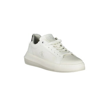 CALVIN KLEIN Scarpe Sneakers Donna Bianche con Dettagli Argento bianco - vista 2
