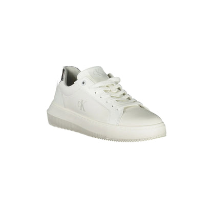 CALVIN KLEIN Scarpe Sneakers Donna Bianche con Dettagli Argento bianco - vista 2