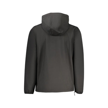 Norway 1963 Giubbotto Uomo Nero Soft Shell Cappuccio Mezza Zip Logo Giubbotti e Giacche - vista 2