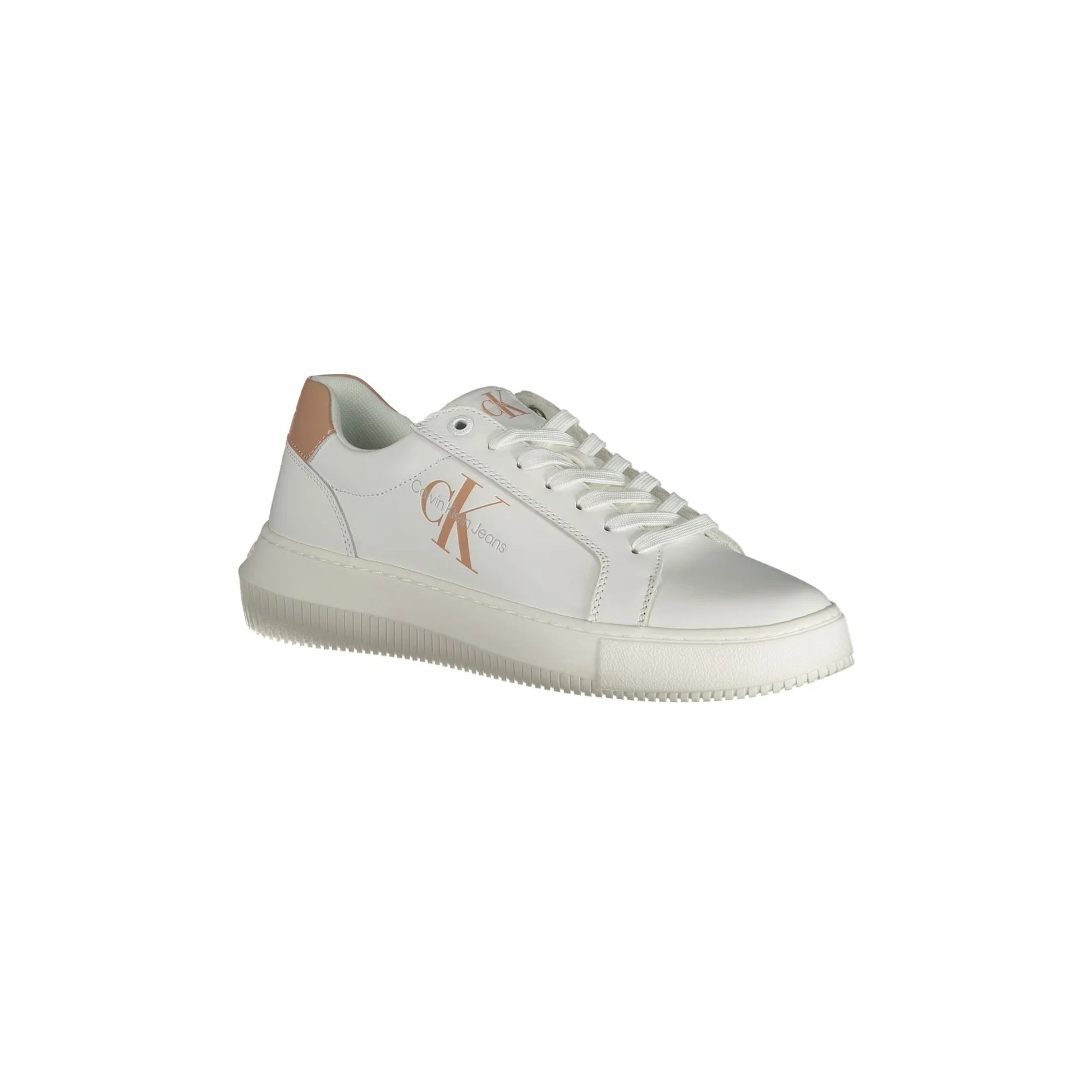 CALVIN KLEIN Scarpe Sportive Donna Bianche con Dettagli Rosa Sneakers bianco - vista 2