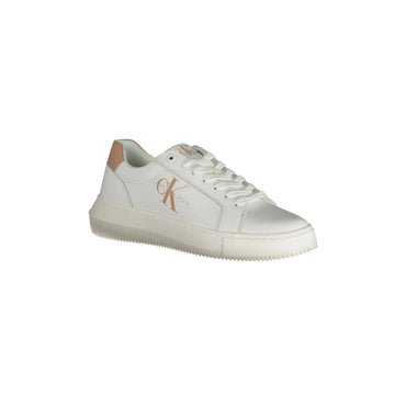 CALVIN KLEIN Scarpe Sportive Donna Bianche con Dettagli Rosa Sneakers bianco - vista 2