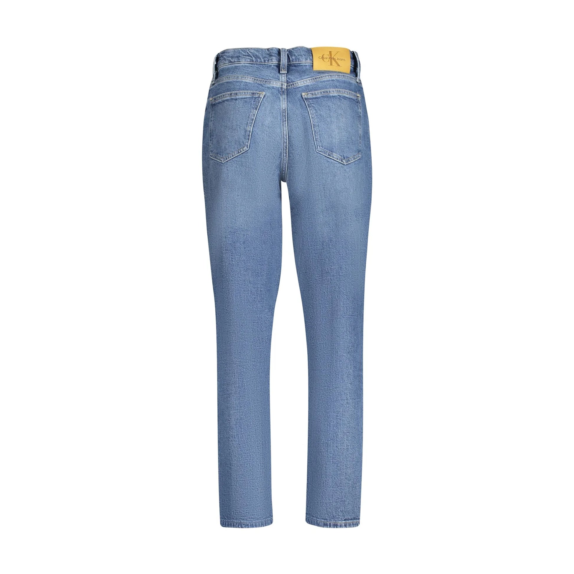 Calvin Klein Jeans Donna Blu Effetto Slavato Logo - vista 2