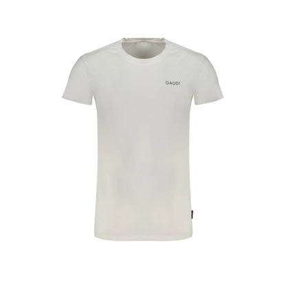 Gaudì T-Shirt Maniche Corte Uomo Bianca Stampa Logo Bianco - foto prodotto