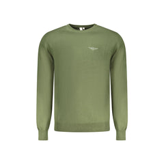 Accademia Militare Maglia Uomo Verde Girocollo con Ricamo e Logo