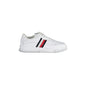 TOMMY HILFIGER Scarpe Sneakers Uomo Bianche con Ricamo e Logo Bianco - foto prodotto