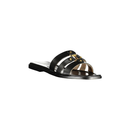Twinset Sandali Pelle Donna Nero Logo - vista 2