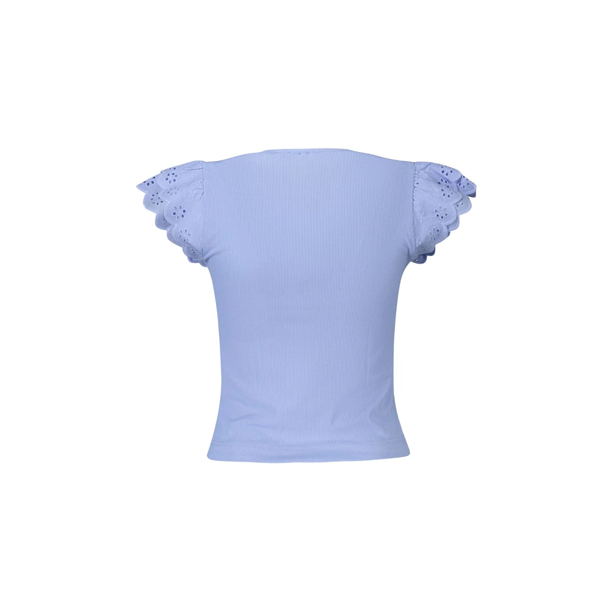 GUESS JEANS T-SHIRT MANICHE CORTE DONNA AZZURRO