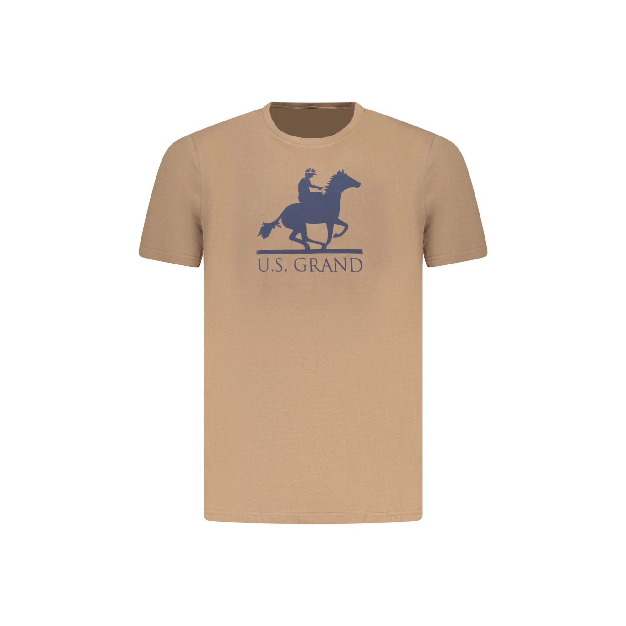 U.S. GRAND POLO T-SHIRT MANICHE CORTE UOMO MARRONE