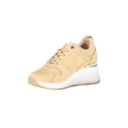 LAURA BIAGIOTTI Sneakers Donna Beige con Lacci e Plateau 6 cm - vista 3