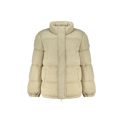 Guess Jeans Giubbotto Donna Tasche Stampa Applicazione Logo Giubbotti e Giacche Beige - foto prodotto