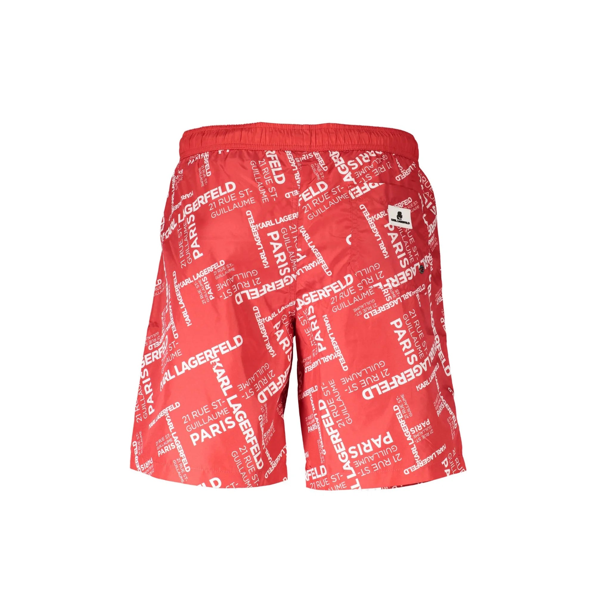 Karl Lagerfeld Beachwear Costume da Mare Uomo Rosso Logo - vista 2
