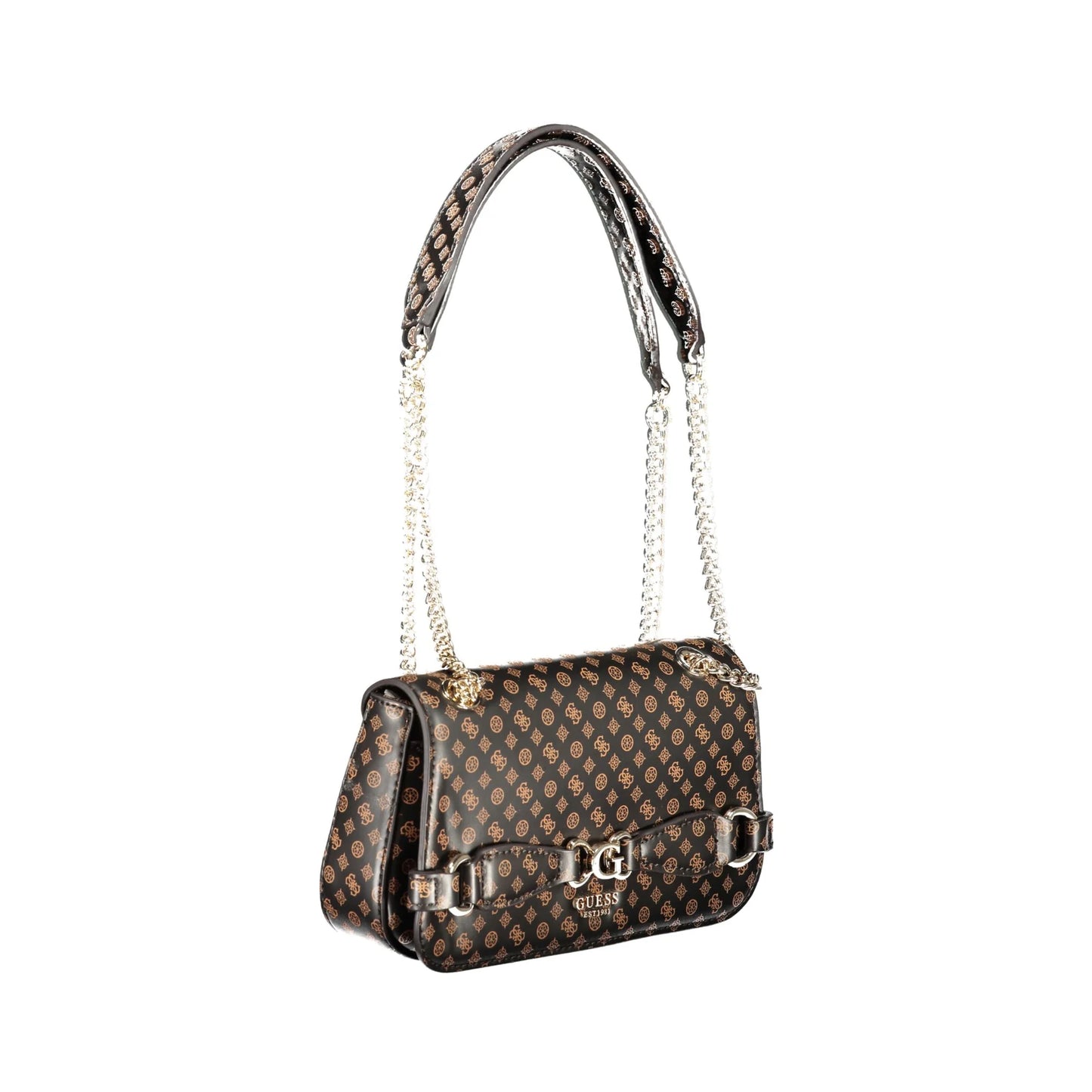 GUESS JEANS Borsa Donna a Spalla Marrone Arlena Logo con Catena Borse - vista 3