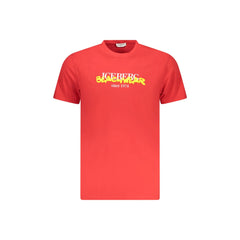 Iceberg T-shirt à Manches Courtes Homme Rouge Imprimé Logo