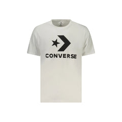 Converse T-Shirt Manches Courtes Homme Blanche Imprimé Logo
