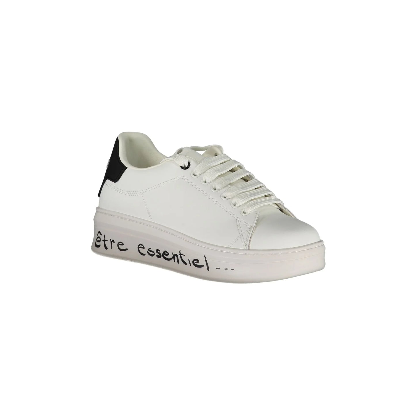 GAELLE PARIS Scarpe Sneakers Donna Bianche con Doppio Laccio e Stampa Logo bianco - vista 2