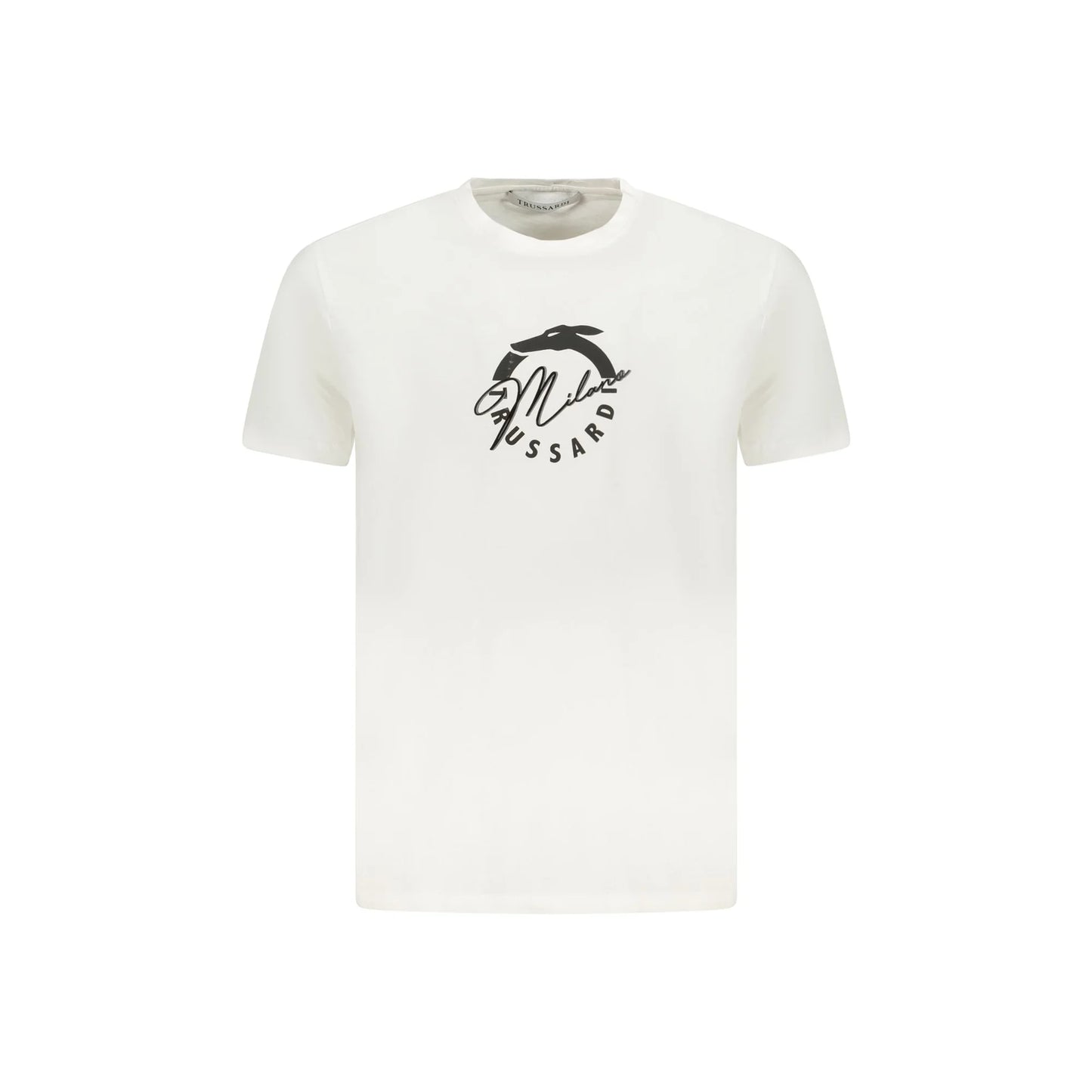 Trussardi T-Shirt Maniche Corte Uomo Bianca Stampa Logo Bianco - foto prodotto