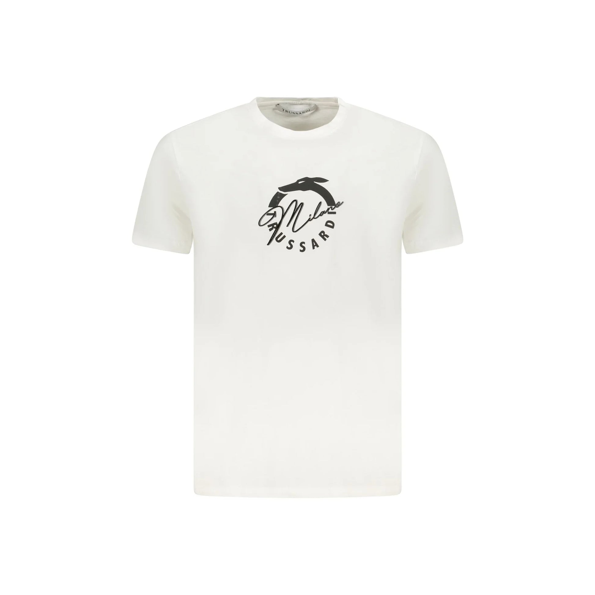 Trussardi T-Shirt Maniche Corte Uomo Bianca Stampa Logo Bianco - foto prodotto