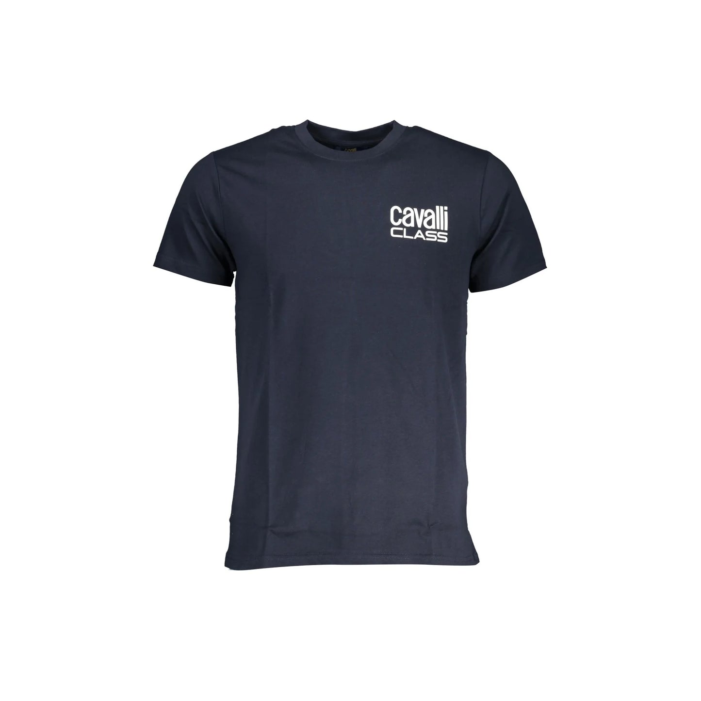 Cavalli Class T-Shirt Maniche Corte Uomo Blu Stampa Logo - foto prodotto