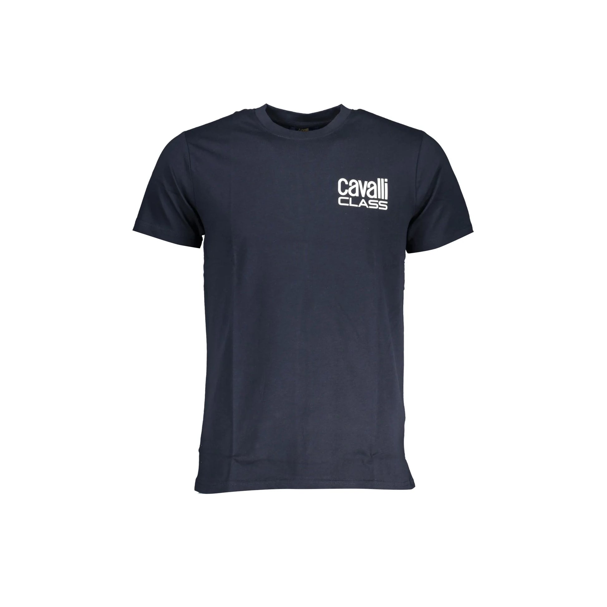 Cavalli Class T-Shirt Maniche Corte Uomo Blu Stampa Logo - foto prodotto