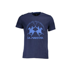 La Martina T-Shirt Maniche Corte Uomo Blu Stampa