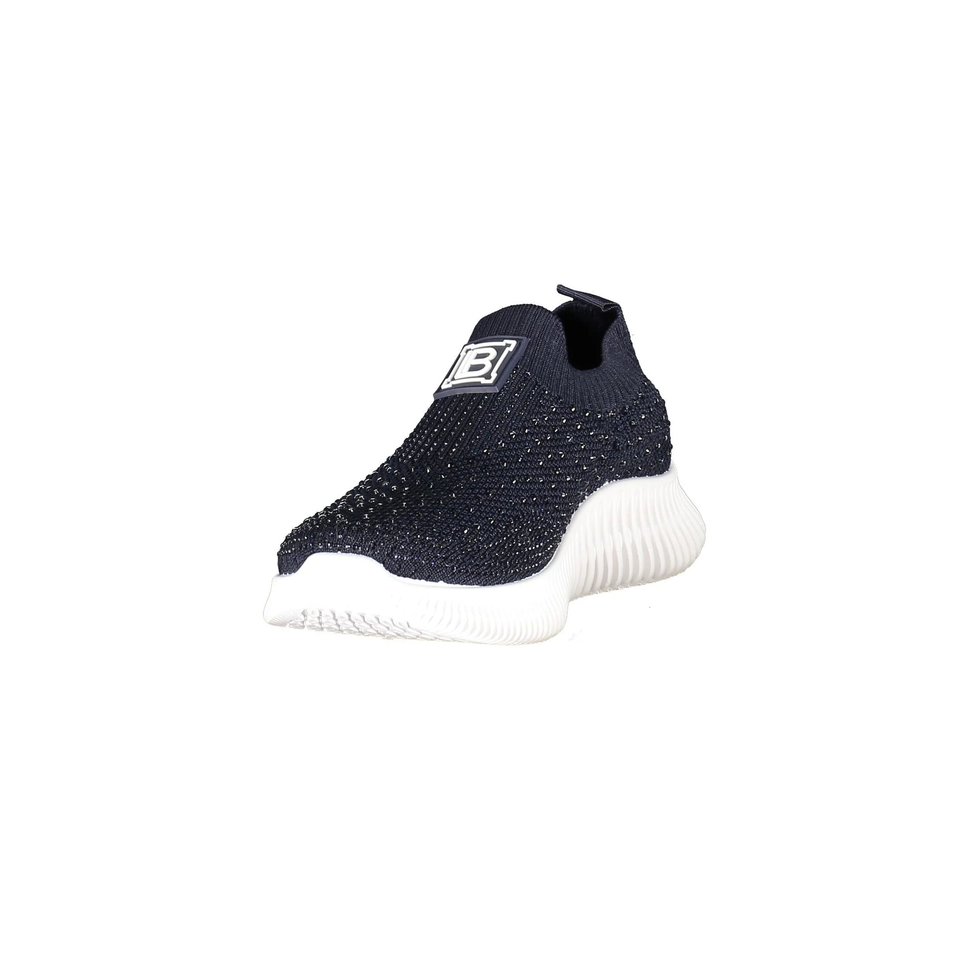 Laura Biagiotti Sneakers Donna Blu Strass Logo - vista 3