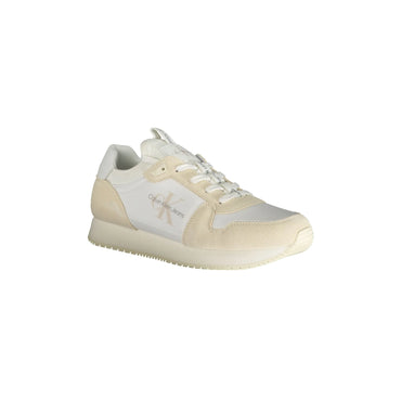 CALVIN KLEIN Scarpe Sneakers Uomo Bianche con Dettagli a Contrasto e Logo bianco - vista 2