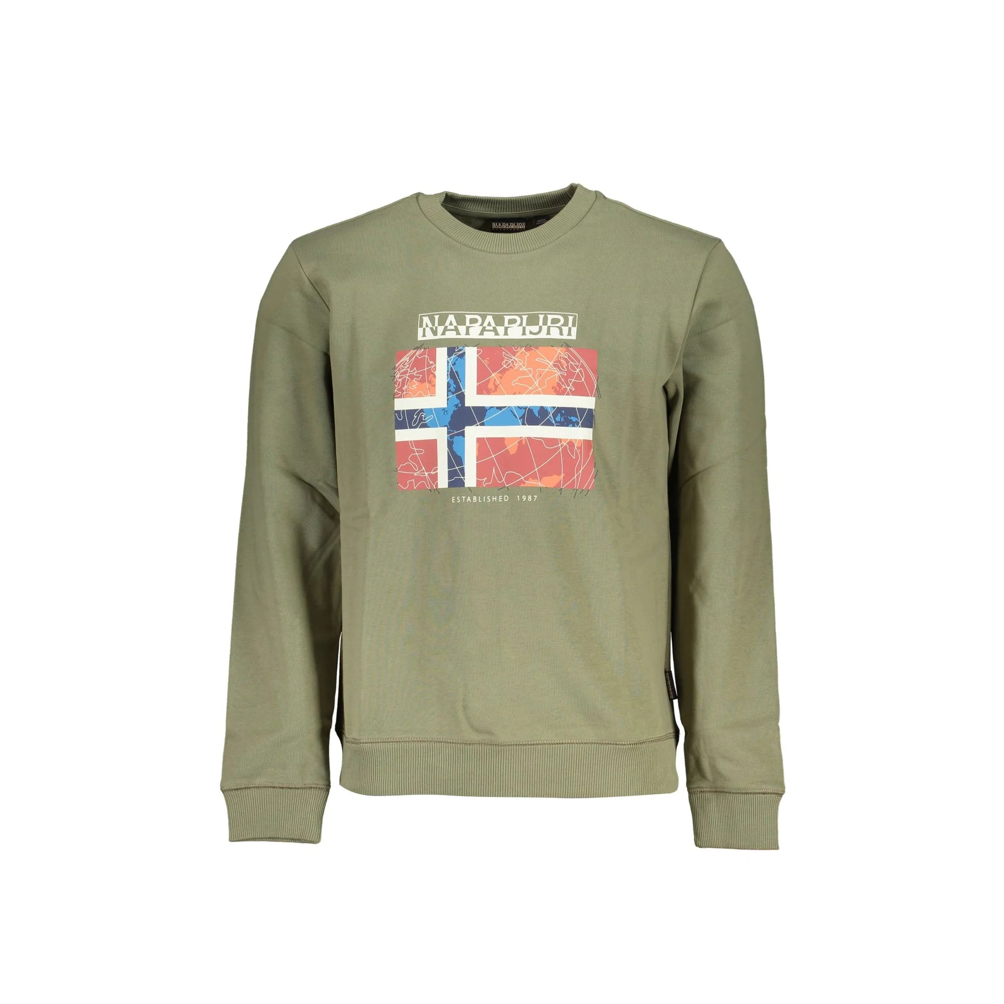 NAPAPIJRI FELPA SENZA ZIP UOMO VERDE