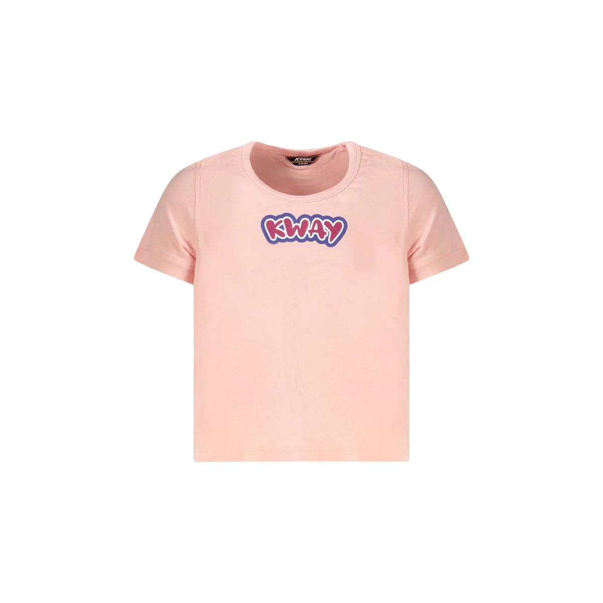 K-WAY T-SHIRT MANICHE CORTE BAMBINA ROSA