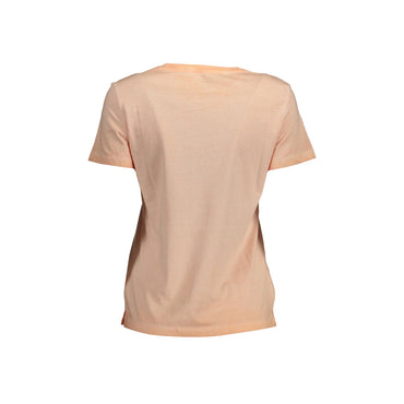Guess Jeans T-Shirt Maniche Corte Donna Rosa Ricamo - vista 2