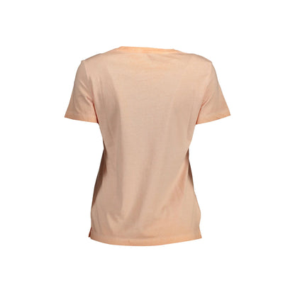 Guess Jeans T-Shirt Maniche Corte Donna Rosa Ricamo - vista 2