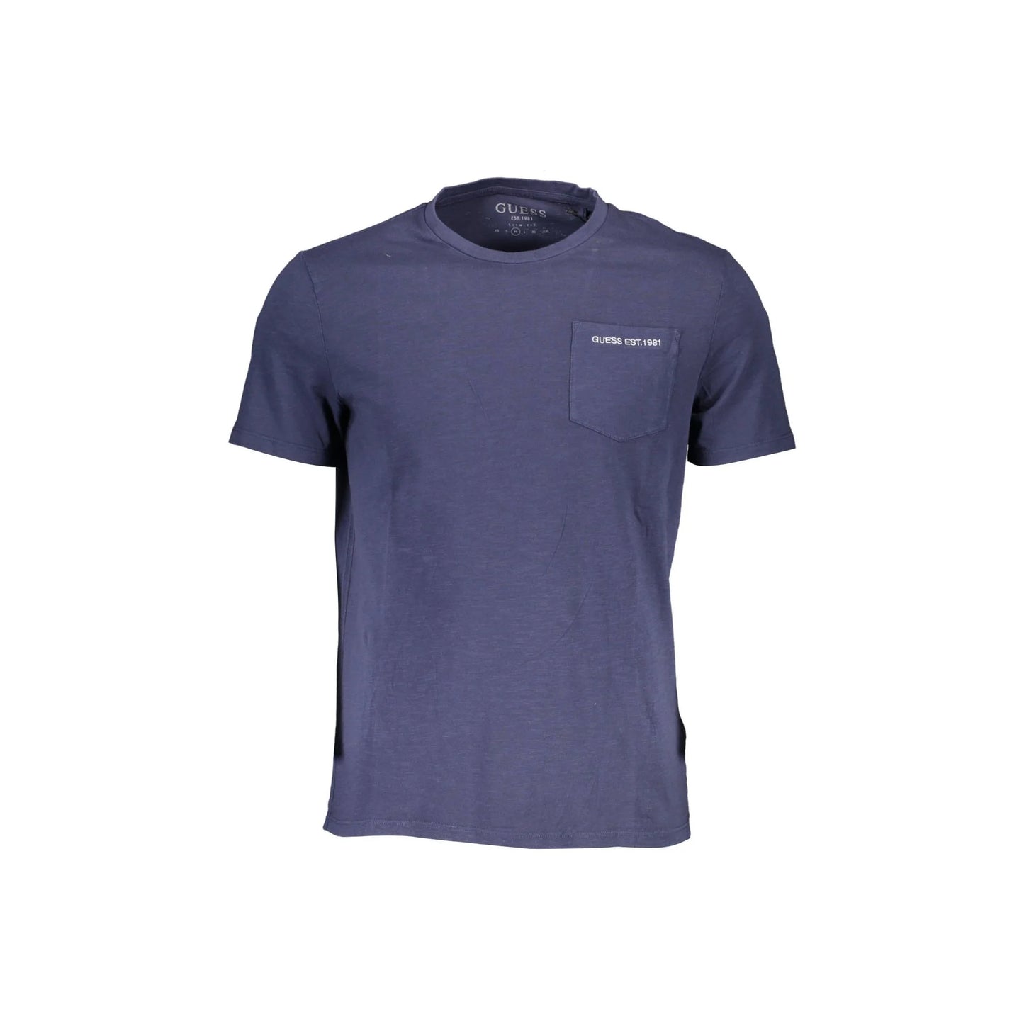 Guess Jeans T-Shirt Maniche Corte Uomo Blu Ricamo - foto prodotto