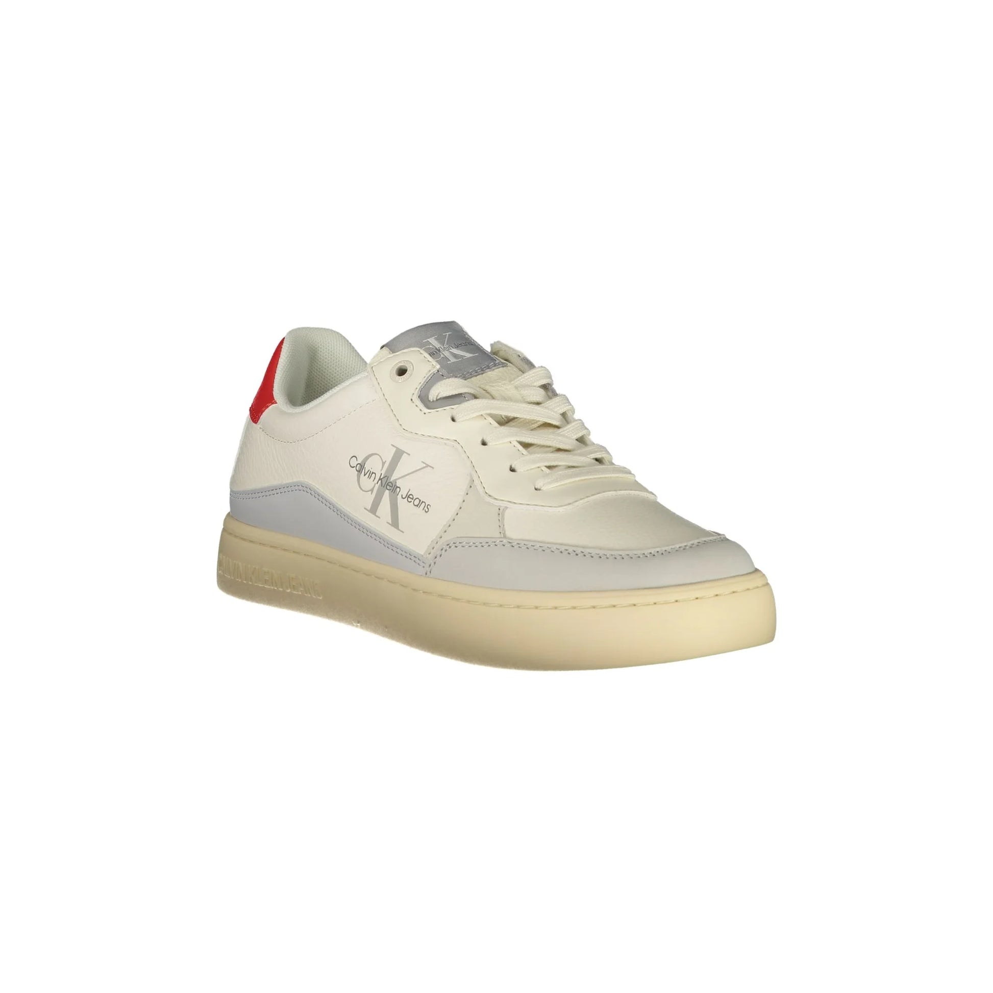 CALVIN KLEIN Scarpe Sneakers Uomo Bianche con Lacci e Logo bianco - vista 2