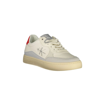 CALVIN KLEIN Scarpe Sneakers Uomo Bianche con Lacci e Logo bianco - vista 2