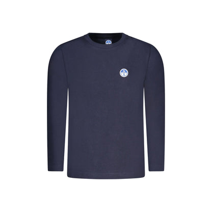 North Sails T-Shirt Bambino Maniche Lunghe Girocollo Cotone Logo Ocean Positive unisex Blu - foto prodotto