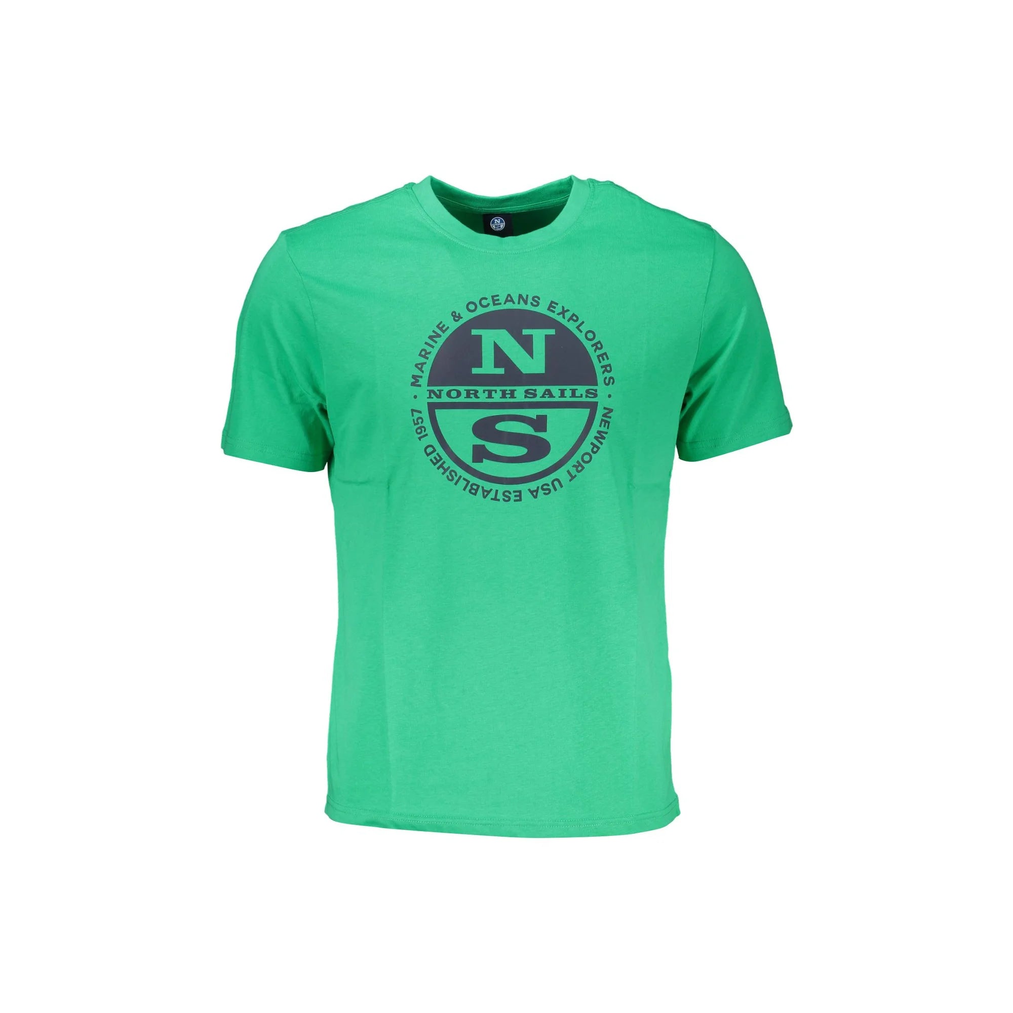 North Sails T-Shirt Maniche Corte Uomo Verde Stampa Logo - foto prodotto