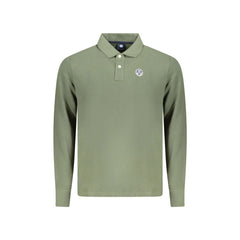North Sails Polo Homme Vert Manches Longues Coton Logo