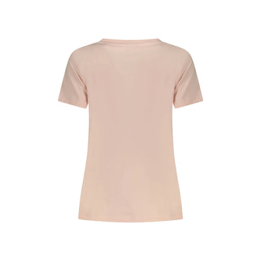 GUESS JEANS T-SHIRT MANICHE CORTE DONNA ROSA
