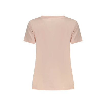 GUESS JEANS T-SHIRT MANICHE CORTE DONNA ROSA