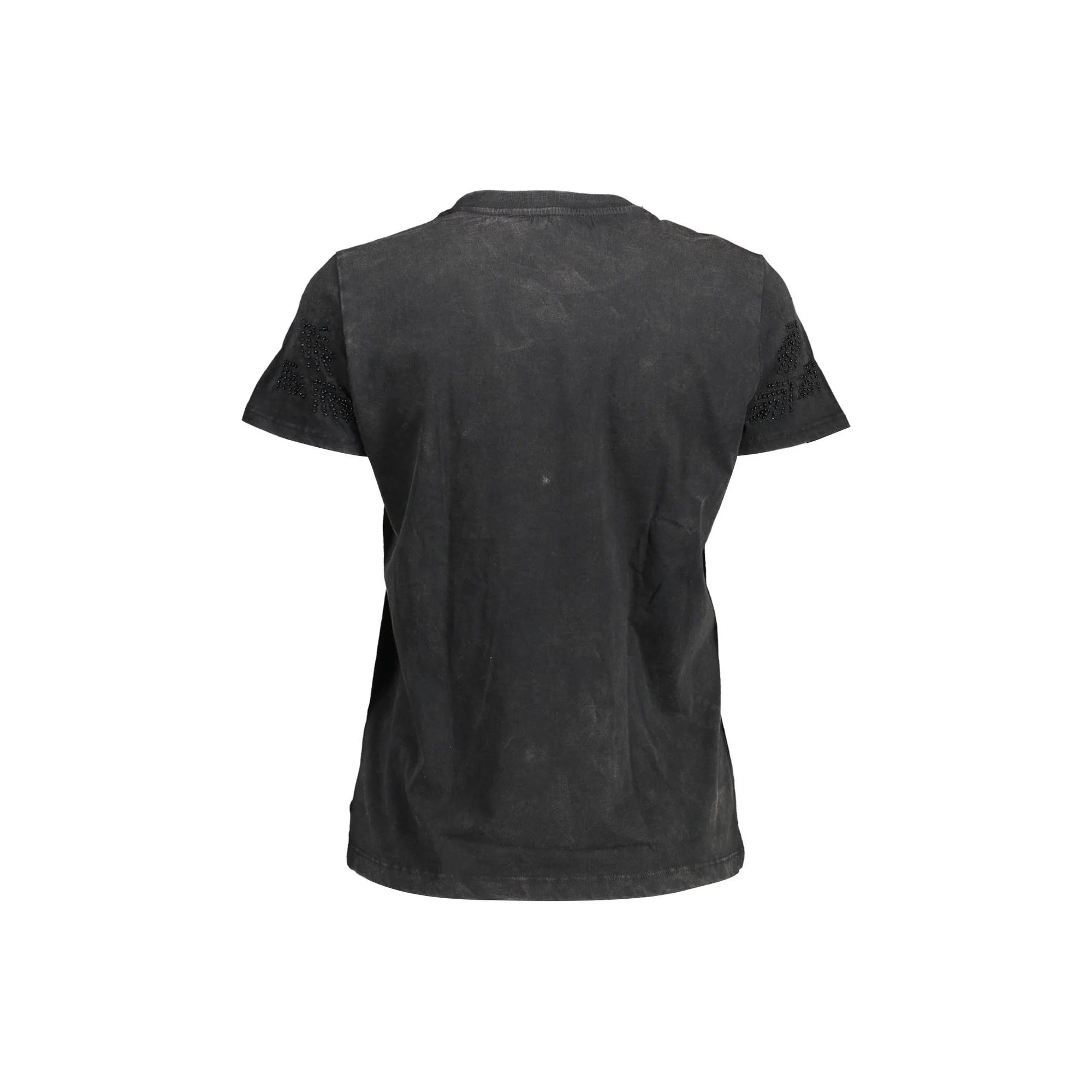 DESIGUAL T-SHIRT MANICHE CORTE DONNA NERO