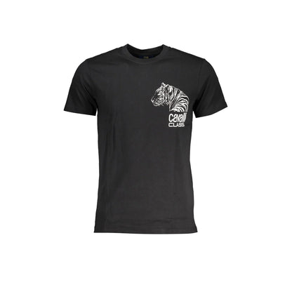 Cavalli Class T-Shirt Maniche Corte Uomo Nera Stampa Logo Nero - foto prodotto