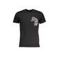Cavalli Class T-Shirt Maniche Corte Uomo Nera Stampa Logo Nero - foto prodotto