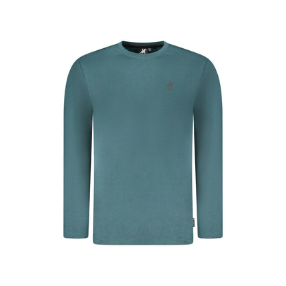 U.S. Grand T-Shirt Uomo Verde Maniche Lunghe Girocollo Stampa Logo - foto prodotto