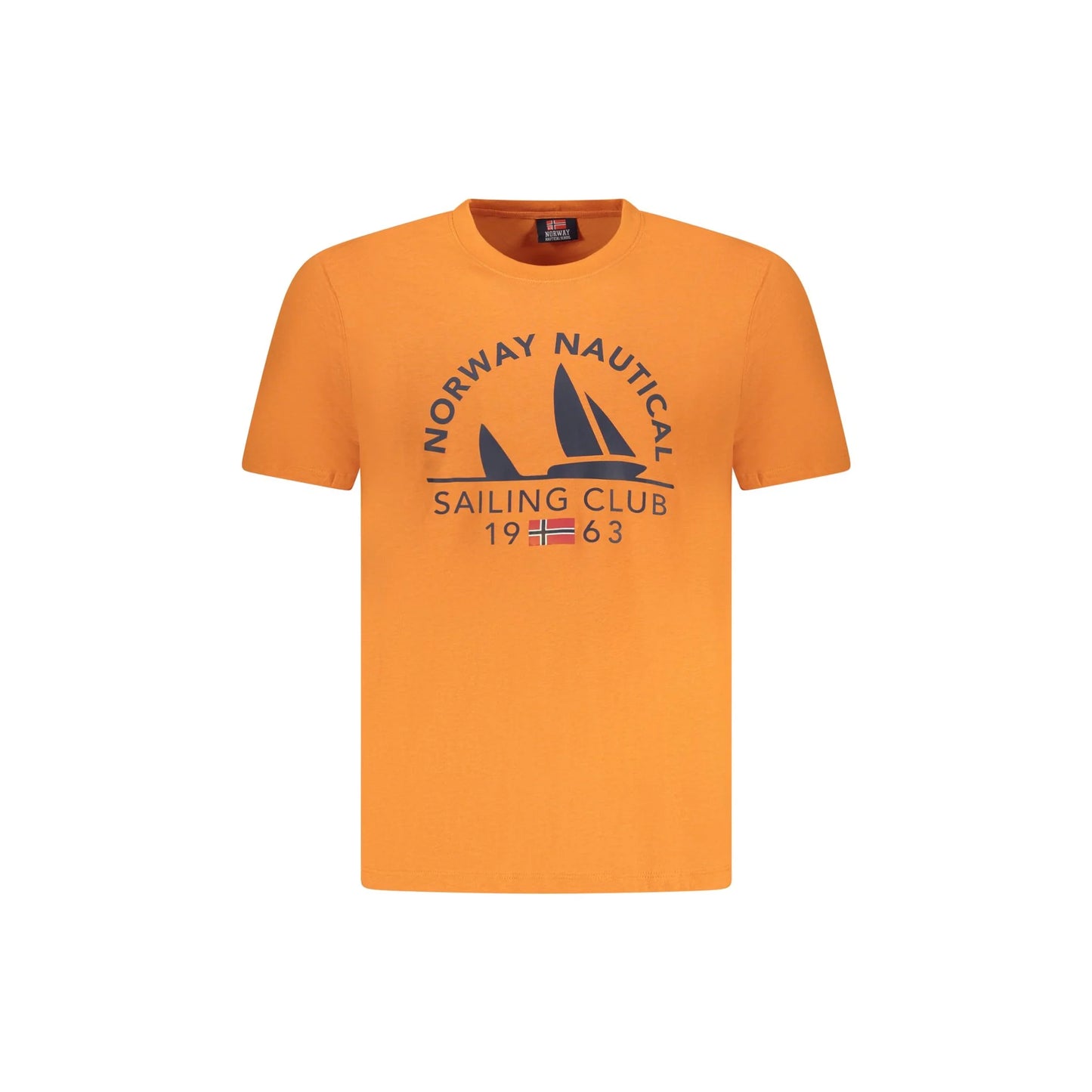 Norway 1963 T-Shirt Maniche Corte Uomo Arancione Stampa Logo - foto prodotto