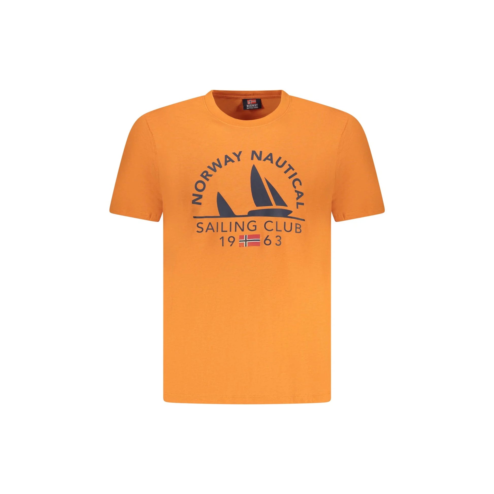 Norway 1963 T-Shirt Maniche Corte Uomo Arancione Stampa Logo - foto prodotto