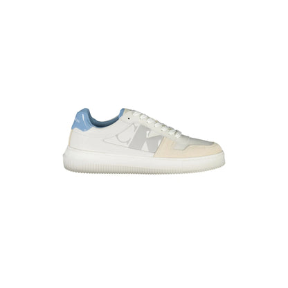 CALVIN KLEIN Scarpe Sportive Uomo Bianche con Dettagli a Contrasto Sneakers Bianco - foto prodotto