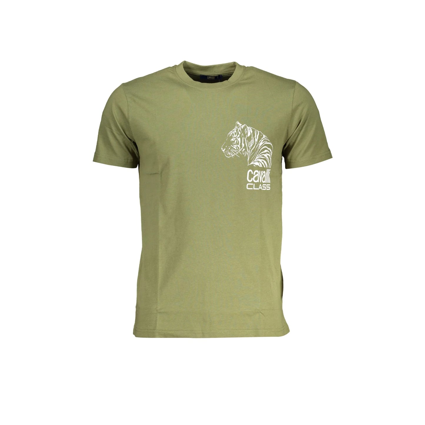 Cavalli Class T-Shirt Maniche Corte Uomo Verde Stampa - foto prodotto