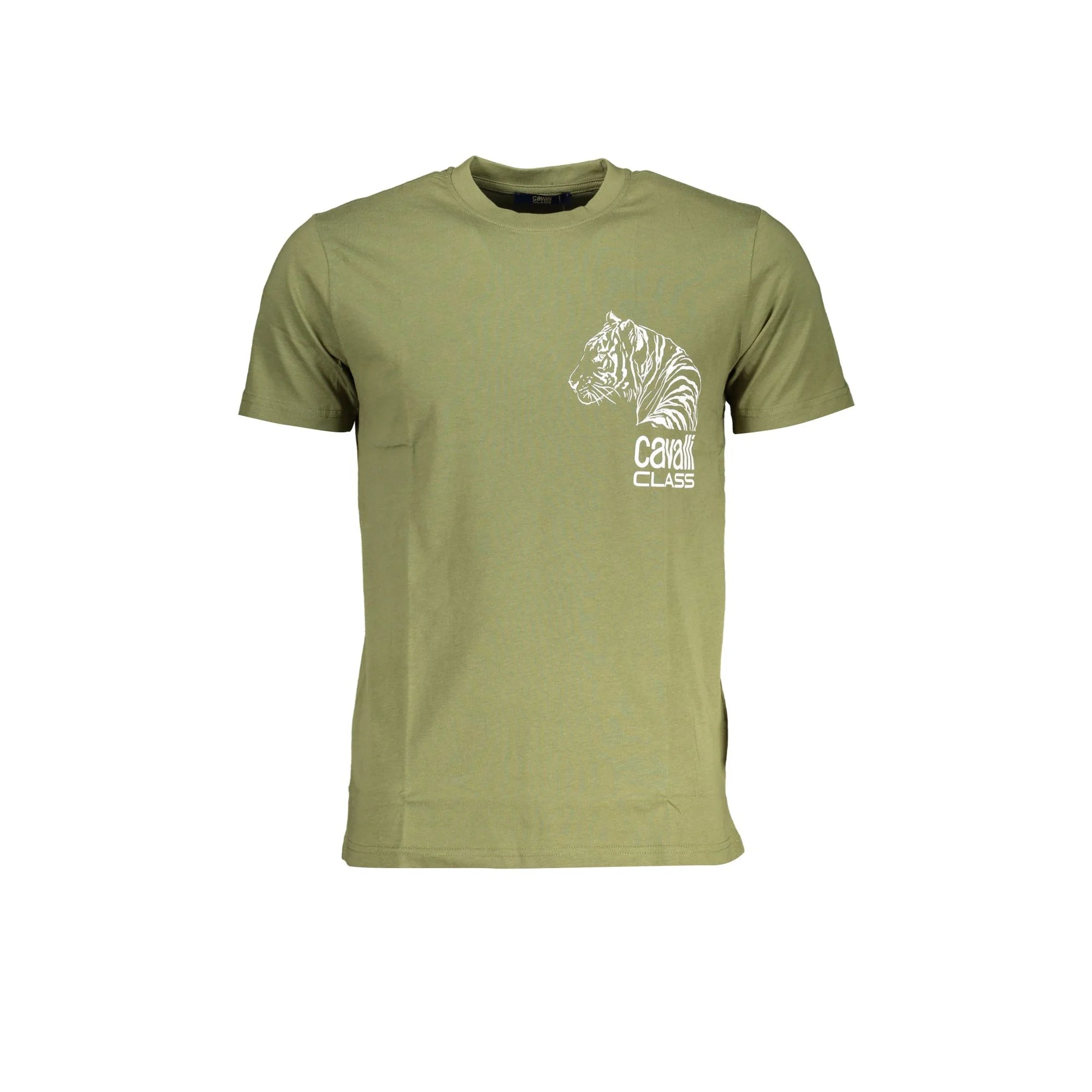 Cavalli Class T-Shirt Maniche Corte Uomo Verde Stampa - foto prodotto